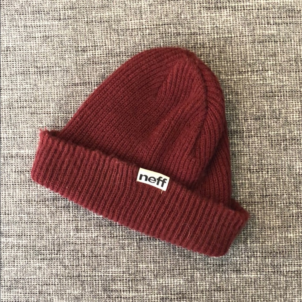 Neff Burgundy Beanie Hat